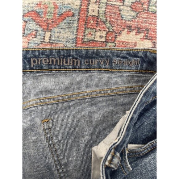 NYDJ Ami Size 14 Cream Colored Jeans Raw Hem Lift Tuck - Picture 14 of 16